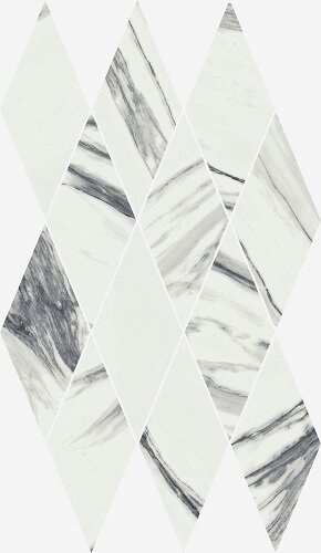 CHARME DELUXE Statuario Fantastico Mosaico Diamond 28x48//Ш.Д. Статуарио Фантастико Мозаика Даймонд
