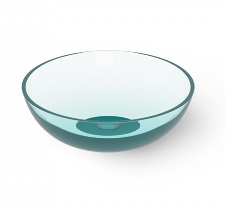 Dea Design Washbasins DD9038 400 R8 Раковина накладная Ø 400 мм (Lake Water Blue)