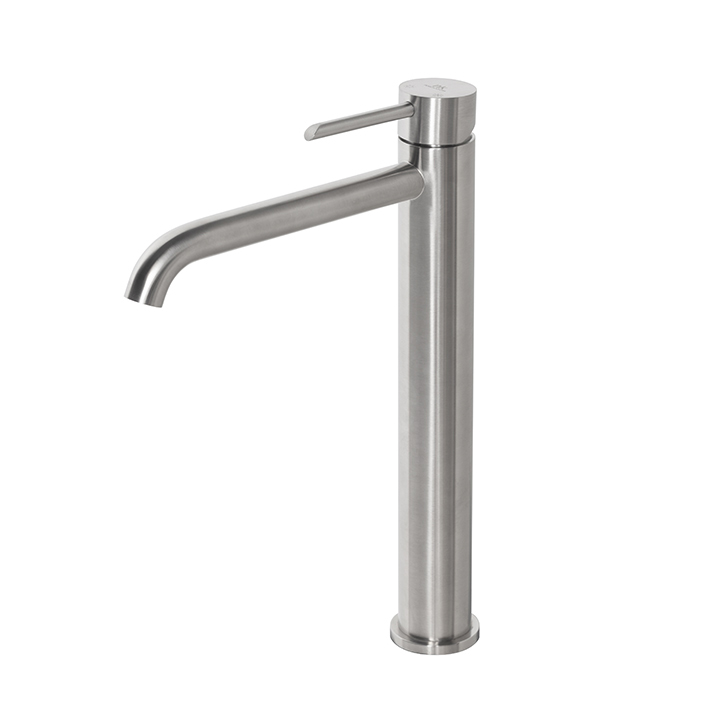 Round Inox Смеситель для раковины однорычажный высокий полированная нержавеющая сталь