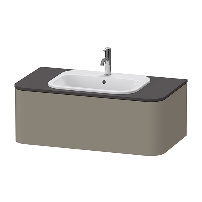 Duravit Happy D.2 Plus Тумба подвесная 354x1000x550мм 1 ящик, цвет: stone grey satin matt