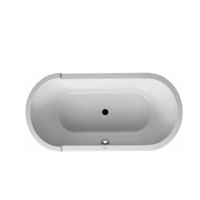 Duravit Ванна Starck 1800x800 мм отдельностоящая с двумя наклонами для спины, с акриловой панелью и ножками, цвет белый