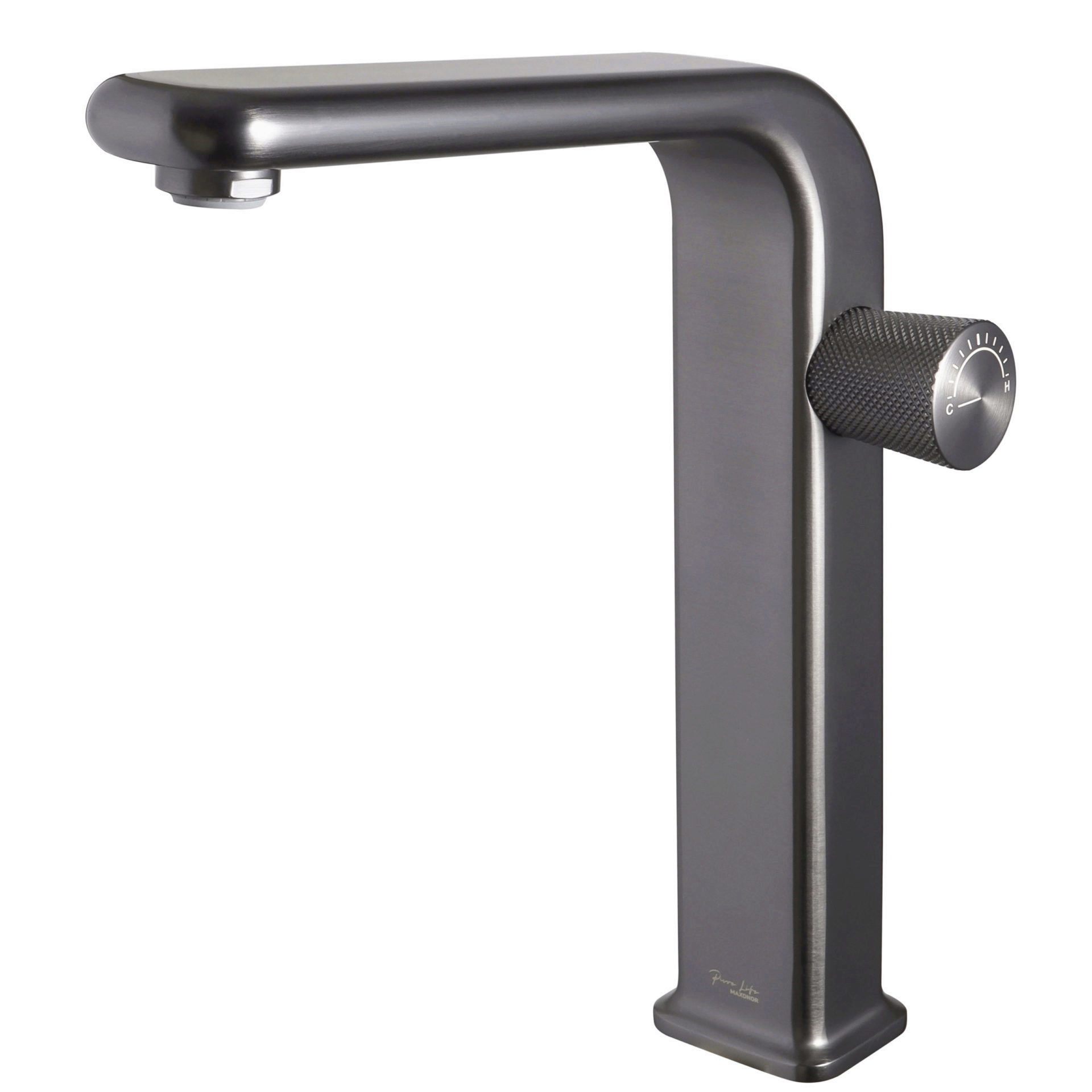 PL1197-9 Смеситель для раковины высокий, графит матовый SALON