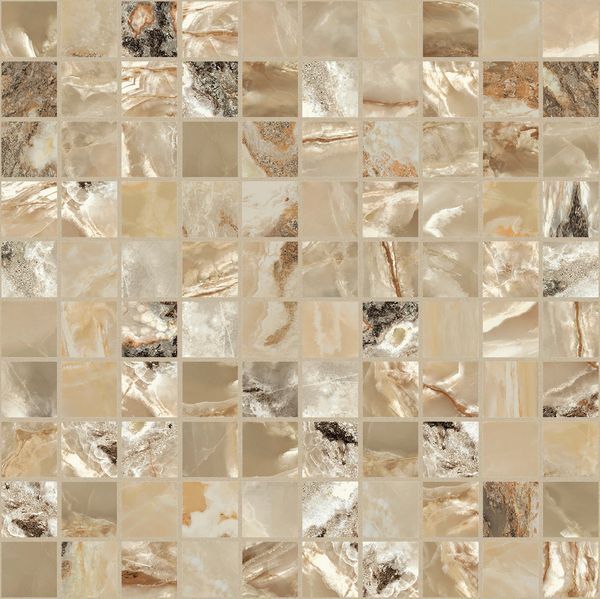 ONYX&MORE GOLDEN BLEND SATIN MOSAICO 3X3