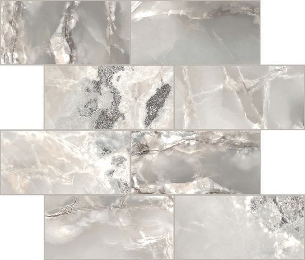 ONYX&MORE SILVER BLEND SATIN 6MM MUR7,5X15