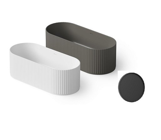 Dea Design Stripes DD8803 1700 16 Ванна отдельностоящая 171х720хh56 см (черный матовый)