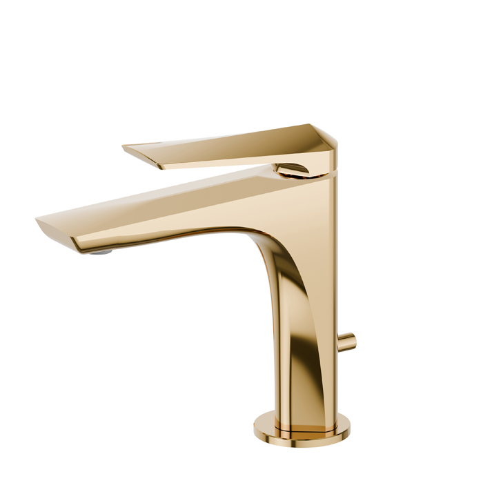 Newform Delta Zero Смеситель для раковины с донным клапаном, цвет: PVD glossy gold Newform Delta Zero Смеситель для раковины с донным клапаном, цвет: PVD glossy gold
