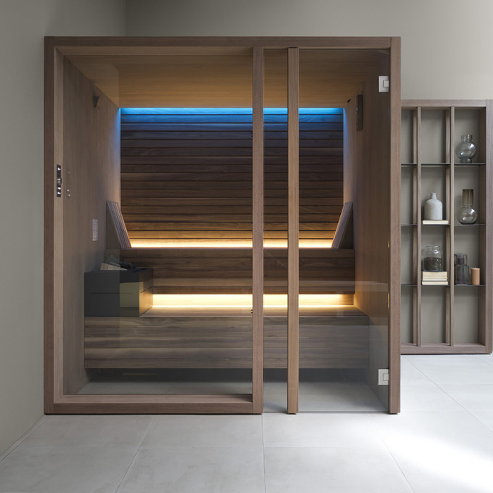 Effegibi Yoku S Glass Сауна 174x132h214см, DX, цвет: черный орех Effegibi Yoku S Glass Сауна 174x132h214см, DX, цвет: черный орех