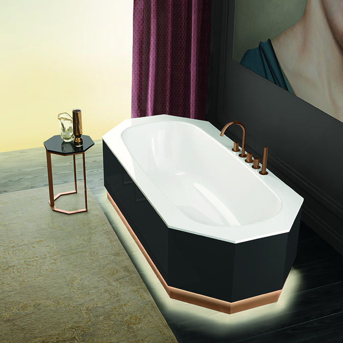VITAGE milldue edition Dandy Столик 354х354х512 мм., структура матовое розовое золото, столешница глянцевый Grafite VITAGE milldue edition Dandy Столик 354х354х512 мм., структура матовое розовое золото, столешница глянцевый Grafite