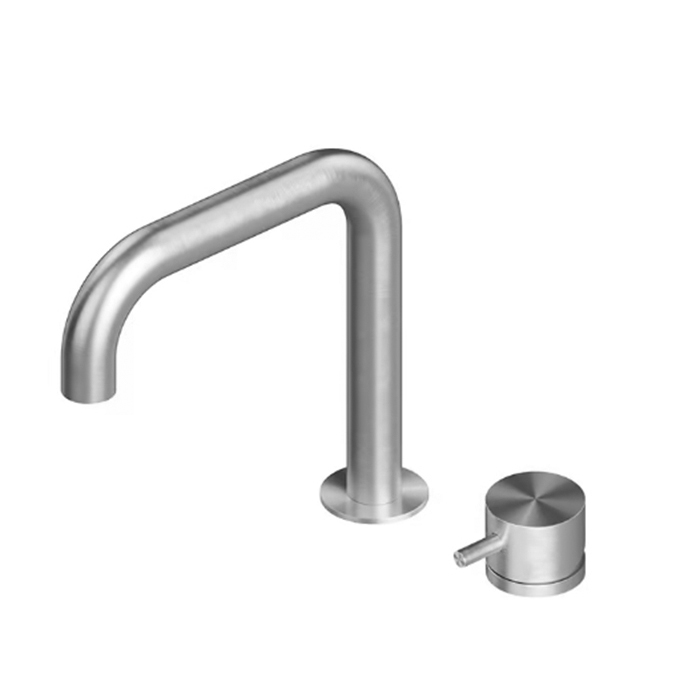 QuadroDesign SUPER 2211TAS Смеситель для раковины на 2 отверстия из стены, цвет Brushed Stainless Steel QuadroDesign SUPER 2211TAS Смеситель для раковины на 2 отверстия из стены, цвет Brushed Stainless Steel