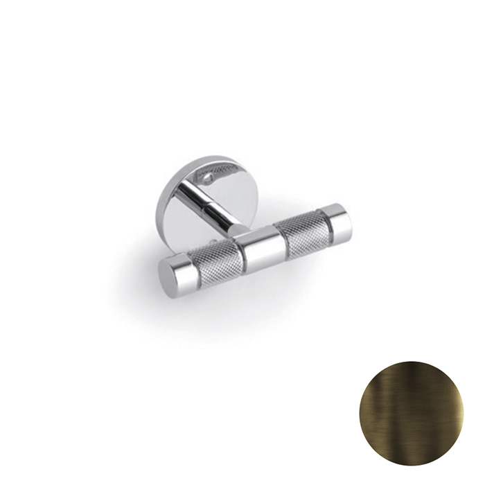 Bertocci Officina 01 Крючок двойной, цвет темная бронза Bertocci Officina 01 Крючок двойной, цвет темная бронза