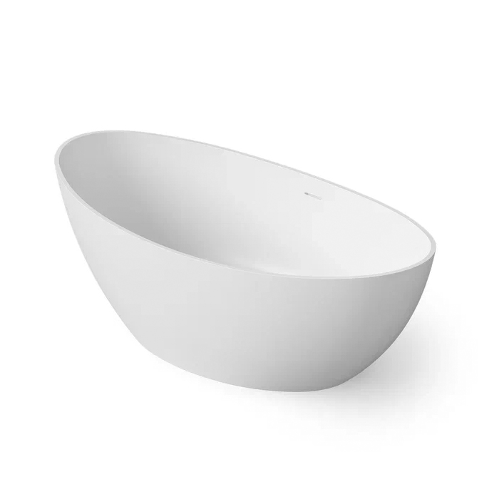 DEA DESIGN Elegant Ванна отдельностоящая 160x80xh55 см, материал: Solid Surface искуственный камень, цвет: White №18
