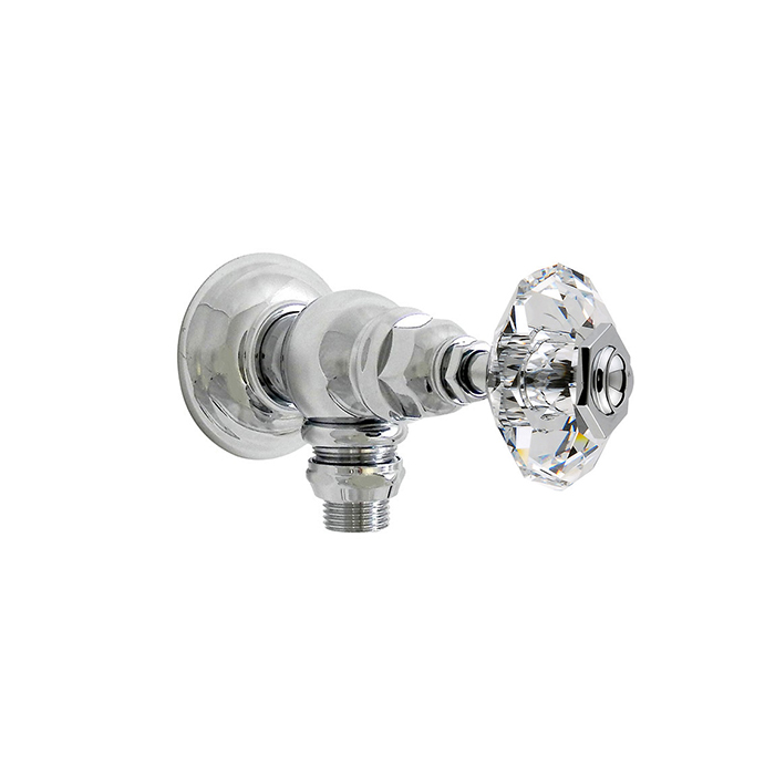 Nicolazzi Teide Вентиль запорный для стиральной машины 3/4, ручки Crystal handle, цвет: хром Nicolazzi Teide Вентиль запорный для стиральной машины 3/4, ручки Crystal handle, цвет: хром