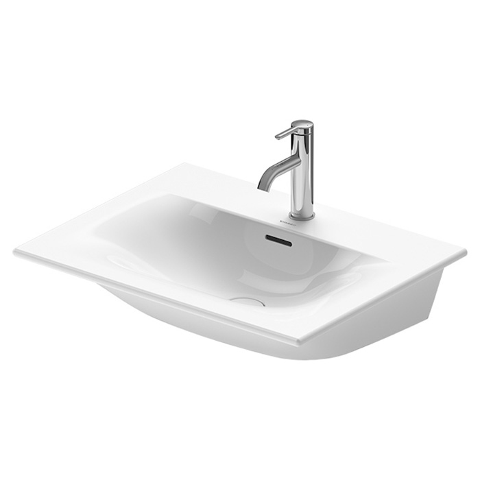 Duravit Viu Раковина подвесная с переливом, выпуск с керам покрытием, 2 отв под смес, 63х49см, цвет белый Duravit Viu Раковина подвесная с переливом, выпуск с керам покрытием, 2 отв под смес, 63х49см, цвет белый