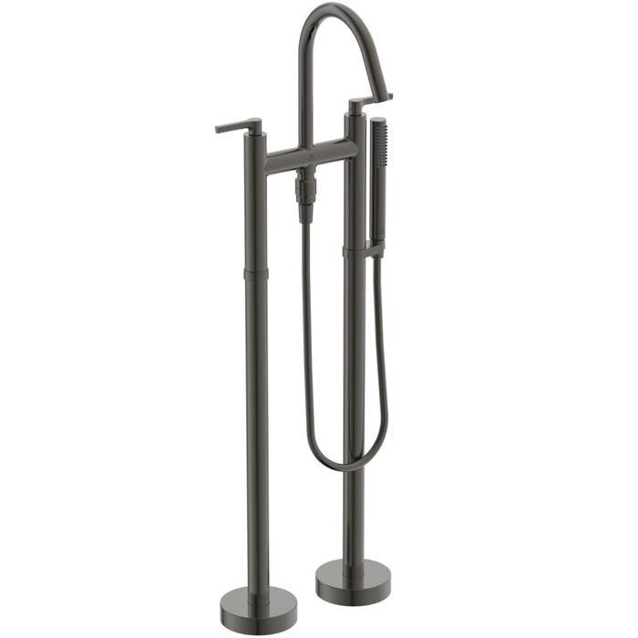 Ideal Standard Joy Neo Смеситель для ванны, напольный, с душевым набором, шлангом IDEALFLEX® 125см, цвет: PVD Magnetic Grey Ideal Standard Joy Neo Смеситель для ванны, напольный, с душевым набором, шлангом IDEALFLEX® 125см, цвет: PVD Magnetic Grey
