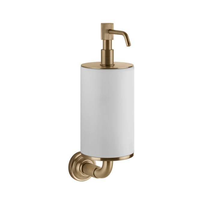 GESSI VENTI20 Дозатор для жидкого мыла подвесной, цвет белый, фурнитура Warm Bronze Br. PVD GESSI VENTI20 Дозатор для жидкого мыла подвесной, цвет белый, фурнитура Warm Bronze Br. PVD