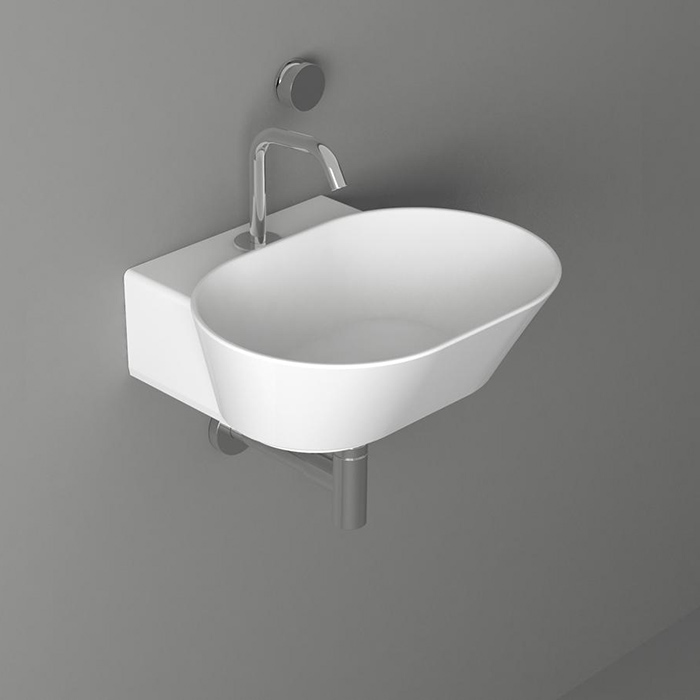 SIMAS WAVE Раковина накладная/подвесная овальная 48х43х16,5 см, с 1 отв под смеситель,цвет белый SIMAS WAVE Раковина накладная/подвесная овальная 48х43х16,5 см, с 1 отв под смеситель,цвет белый