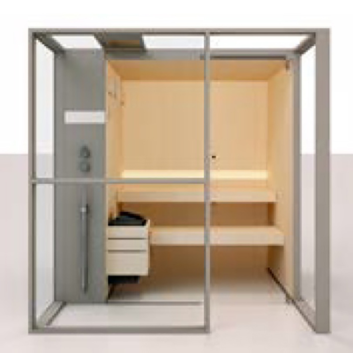 Effegibi Logica S Filo Сауна 214x250h217см, угловая SX, цвет: White Cloud Effegibi Logica S Filo Сауна 214x250h217см, угловая SX, цвет: White Cloud