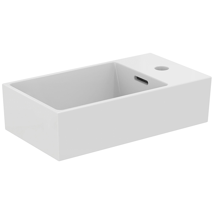 Ideal Standard Extra Раковина 450х250xh120 мм, подвесная, с отв. под смес. справа и переливом, с крепежом цвет: белый глянец