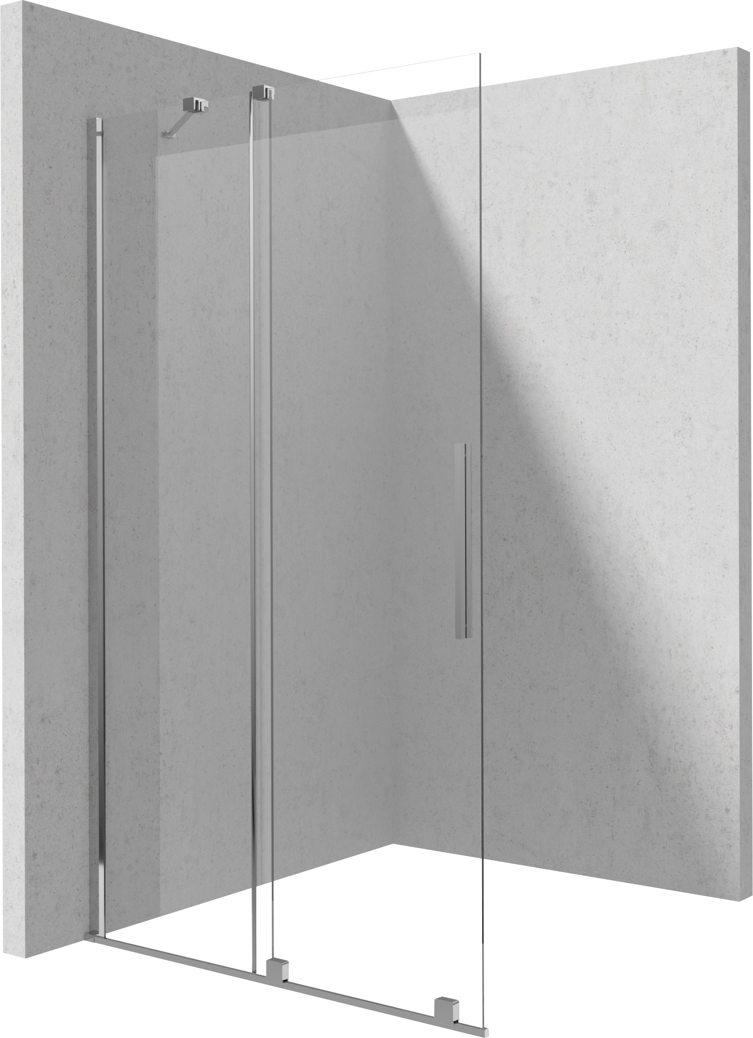 Стенка для душа, walk-in, 80 cm - раздвижные