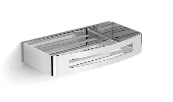 Полка настенная Stella UNIVERSAL, 220х120х40 мм, нержавеющая сталь, хром