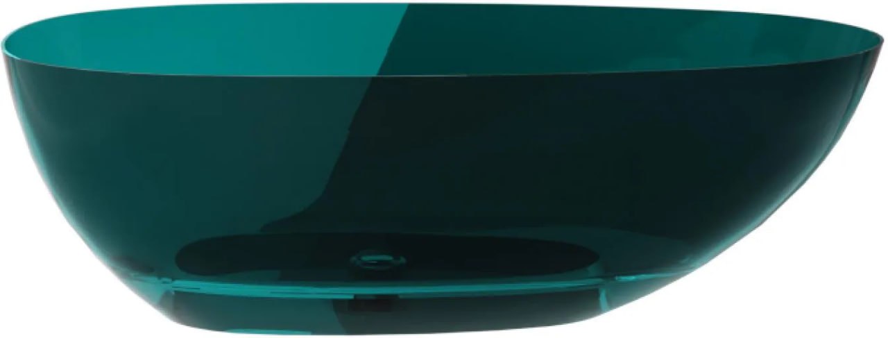 Ванна отдельностоящая Besco Xara Ocean Breeze прозрачная 160, 160x75 см, сифон белый
