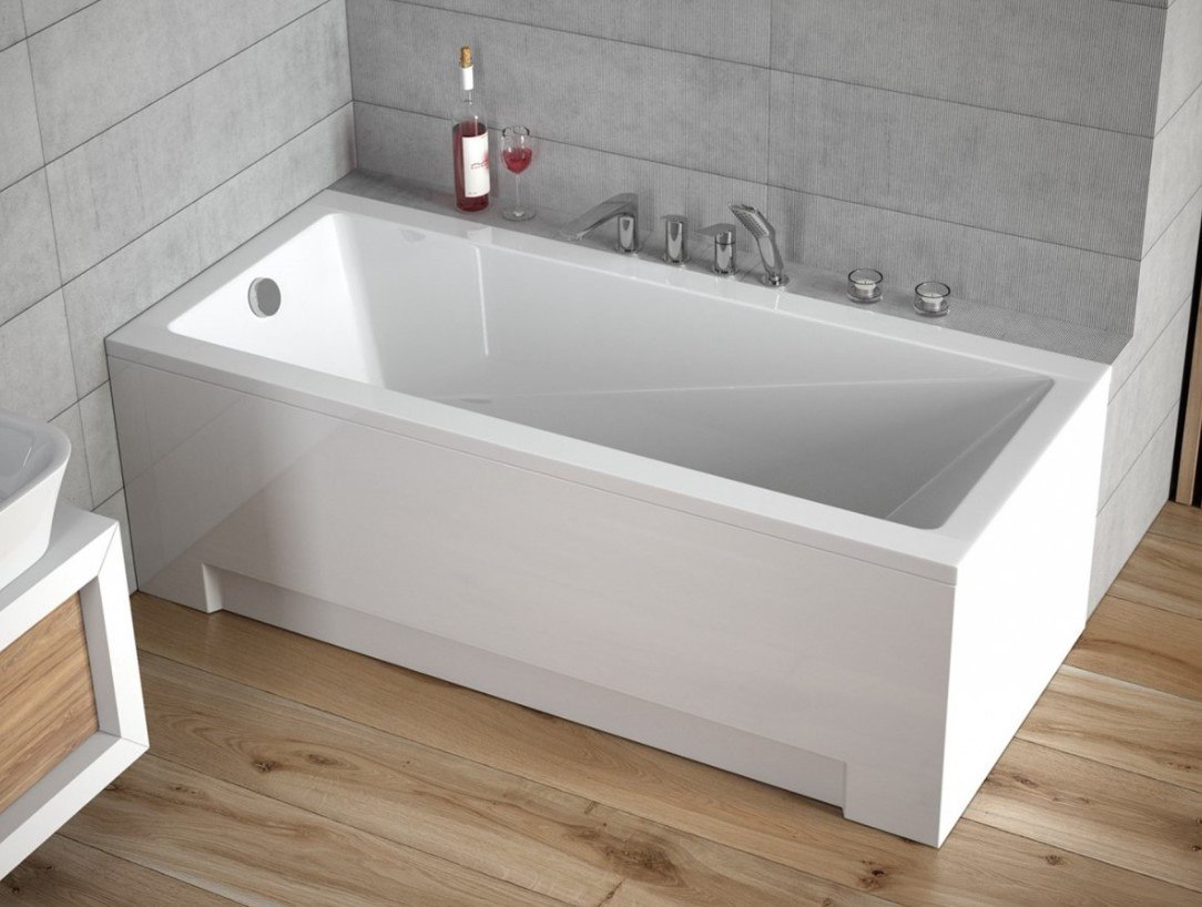 Ванна акриловая прямоугольная Besco MODERN 150, 150x70 см, белая