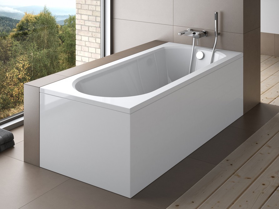 Ванна акриловая прямоугольная Besco INTRICA 150, 150x75 см, белая