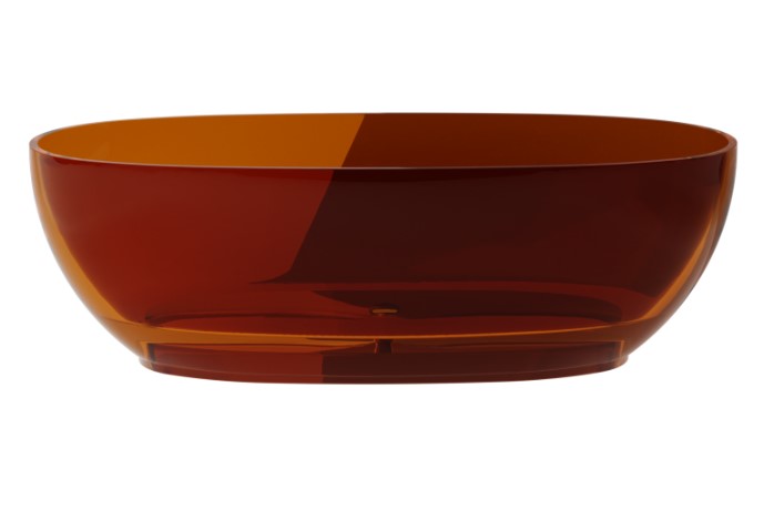 Ванна отдельностоящая Besco Mexa Earth Rust прозрачная 170, 170x78 см, сифон хром