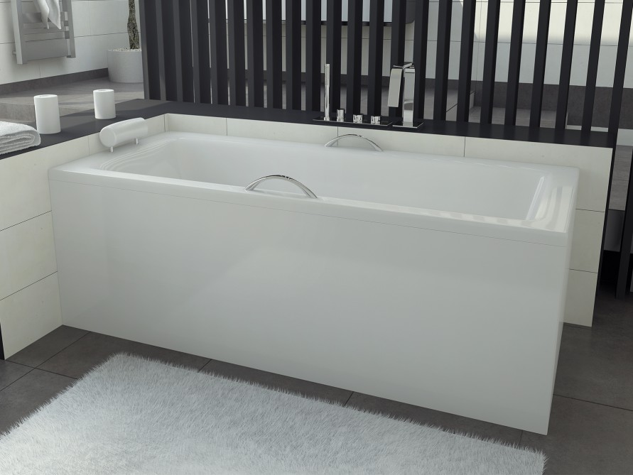 Ванна акриловая прямоугольная Besco TALIA 170, 170x75 см, белая