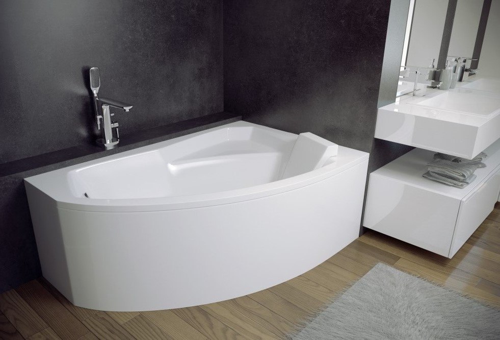 Ванна акриловая Besco RIMA 170, 170x110 см, правая, белая