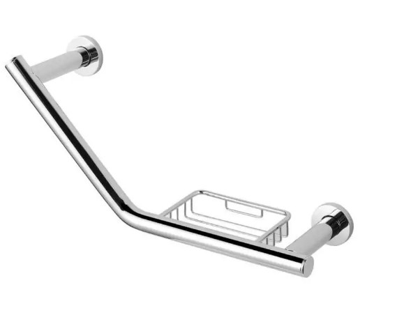 Поручень на стену, угловой, Stella UNIVERSAL 420х130х200 мм, металл, хром