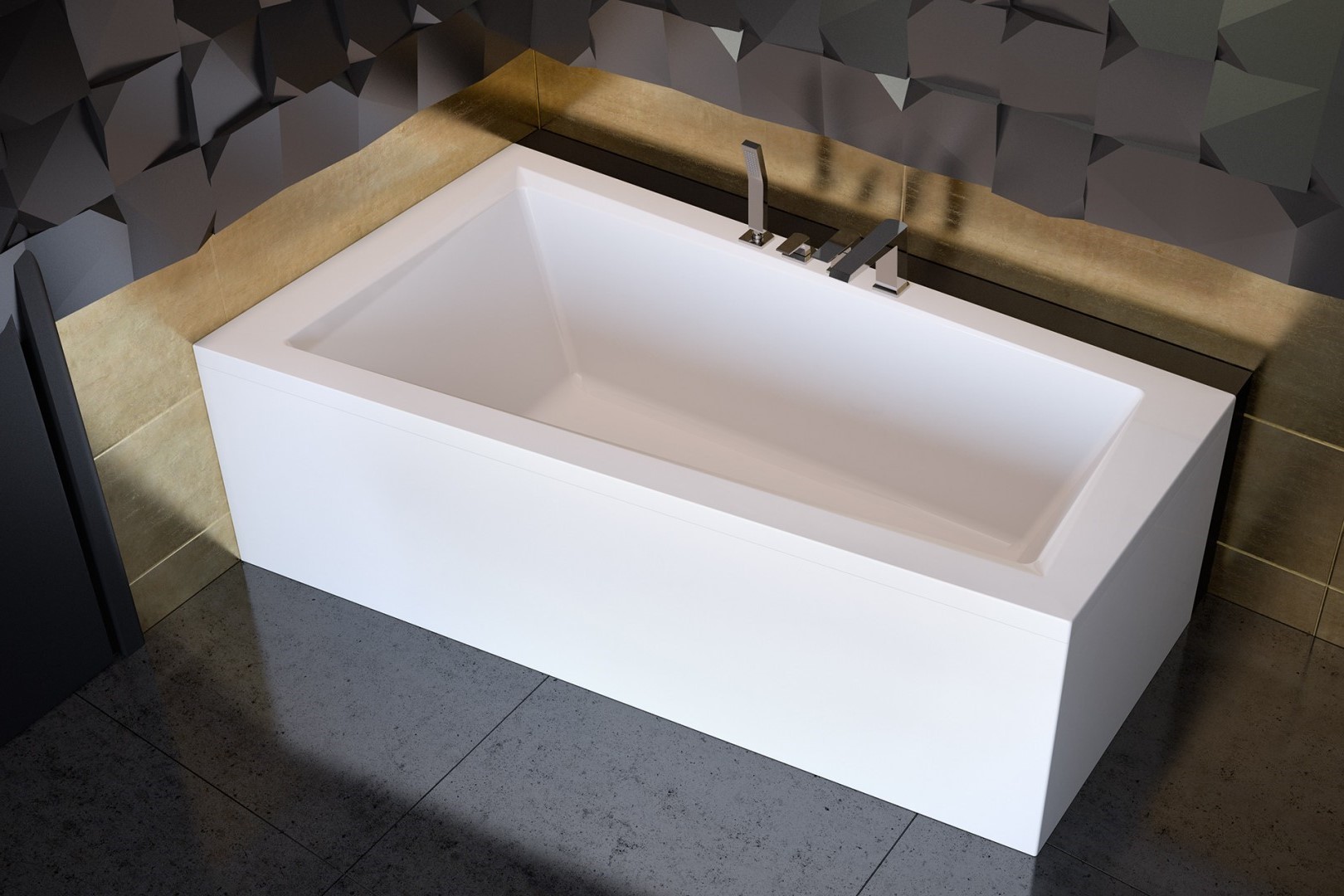 Ванна акриловая Besco INTIMA SLIM 150, 150x85 см, правая, белая