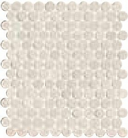 NOBU WHITE GRES ROUND MOSAICO MATT