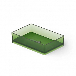 DEA DESIGN Washbasins Раковина настольная 60x40xh14,5 см, материал: Glasstech прозрачная смола, цвет: Emerald R3