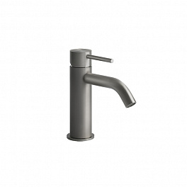 GESSI 316 Смеситель для раковины на 1 отверстие без донного клапана, излив 123мм, цвет: steel brushed