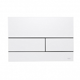 TECEsquare II. Панель смыва, металл, белый матовый