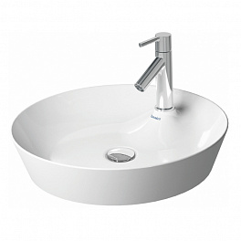 Duravit Cape Cod Раковина накладная ? 480mm , с 1 отв под смеситель, без перелива, цвет белый