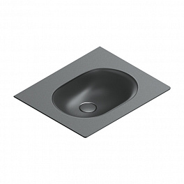 Catalano SFERA Раковина консоль 60x50, без отв. под смеситель, покрытие Cataglaze+, цвет черный матовый