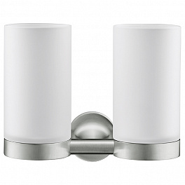 Duravit Starck T Два стакана для зубных щеток настенные, цвет: Stainless steel Brushed