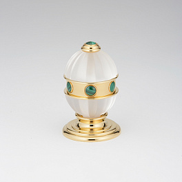 THG AMBOISE MALACHITE Вентиль смесителя для раковины, вставки малахит, цвет полированное золото