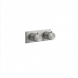 GESSI 316 Термостатический смеситель, с подключением на 3/4”, фильтр, на 2 источника (внешняя часть), цвет: steel brushed