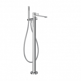 GESSI INVERSO RIGATO Внешняя часть напольного смесителя для ванны с перекл и ручным душем , цвет: хром