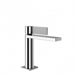 GESSI INVERSO DIAMANTATO Смеситель для раковины с донным клапаном "Stop&Go" и соединительными шлангами, цвет: хром