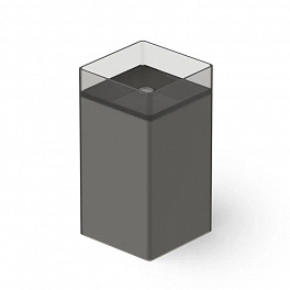 DEA DESIGN Washbasins Раковина напольная 45x45xh90 см, материал: Glasstech прозрачная смола, цвет: Smoky Black R4