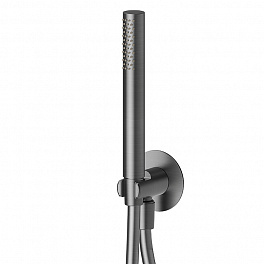 Newform X-Steel 316 Душевой комплект, вывод, держатель, шланг 150см., и душевая лейка, цвет: PVD Brushed gun metal