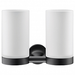 Duravit Starck T Два стакана для зубных щеток настенные, цвет: черный матовый