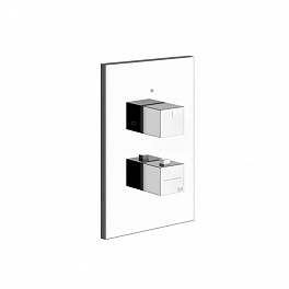 Gessi Rettangolo Встраиваемый термостат, подключение на 3/4”, с переключателем на 2 выхода(внешние части), цвет: хром