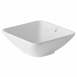 Duravit Bacino Раковина с перел., вкл. заглушку для перелива, хром, включая крепление, 420x420мм, Цвет: Белый (Спец.цена из наличия)