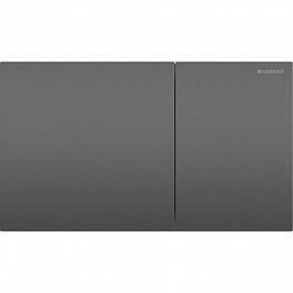Geberit Sigma70 Клавиша для двойного смыва, квадратная: черный хром / Матированный, легкоочищ. покр., B=25см