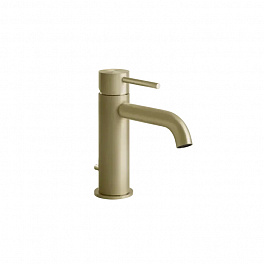 GESSI 316 Смеситель для раковины на 1 отверстие с донным клапаном, излив 123мм, цвет: Brushed Brass PVD